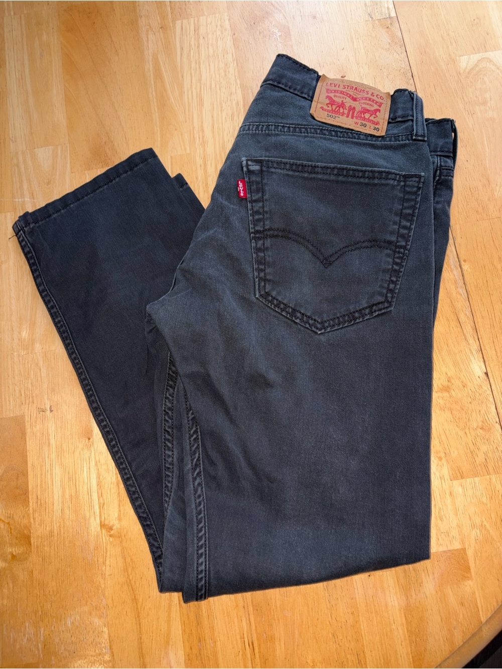Levi's Men's Gray Straight Jeans with Red Tab